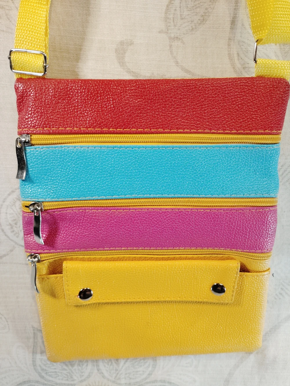 Kids Colorblock Crossbody Bag - Yellow, Red, Blue, Pink